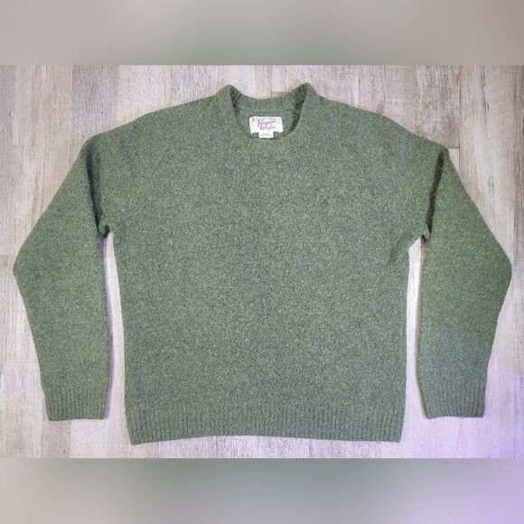 VINTAGE 50% WOOL MEDIUM WEIGHT  penguin green sweater - Picture 2 of 9